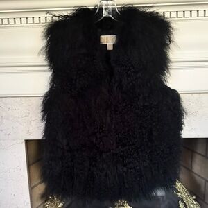Michael Kors 100% Real Mongolian Lamb Fur Black